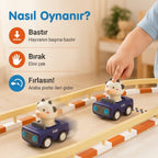 Montessori Bas-Git Hayvan Araba Seti